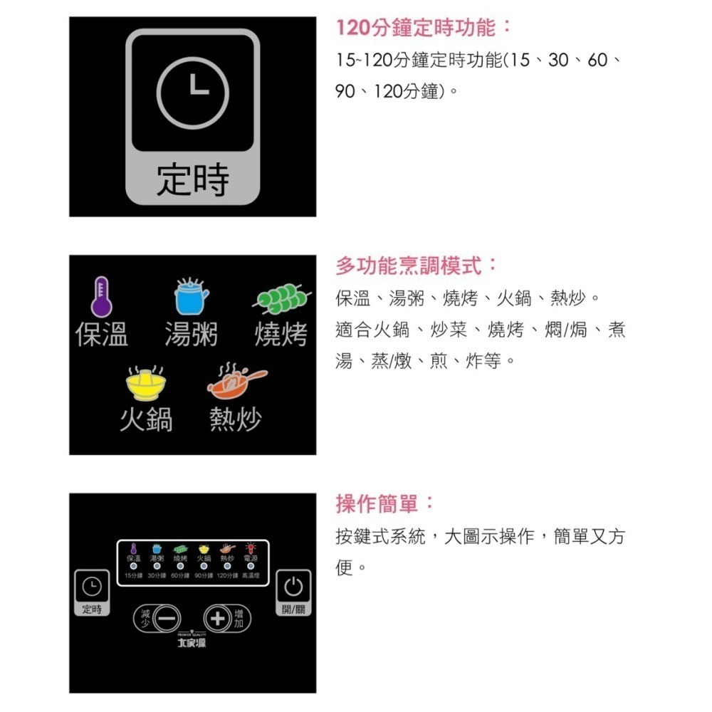 全新現貨✨【大家源 微晶電陶爐 TCY-3911】不挑鍋 電陶爐 電磁爐 微晶爐 黑晶爐 公司貨開發票-細節圖6