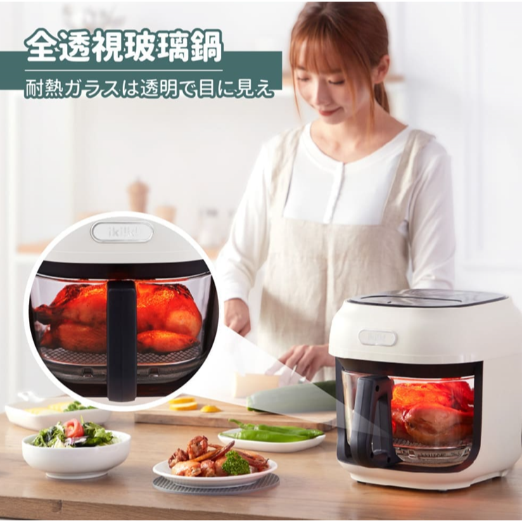 現貨免運公司貨保固✨【ikiiki伊崎 美派烘炸鍋 IK-OT3101 IK-OT3202】玻璃氣炸鍋 烘烤 少油 低脂-細節圖5