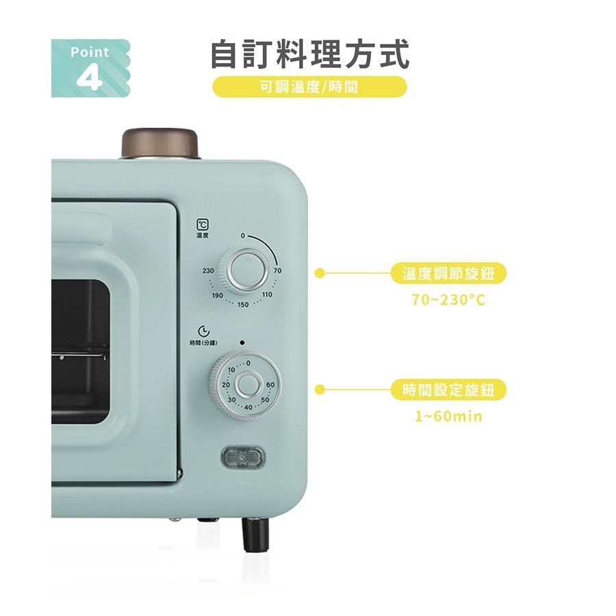 現貨免運公司貨保固✨【NICONICO 12L蒸氣烤箱 NI-S2308】電烤箱 點心 烤箱 蒸氣 旋鈕-細節圖5