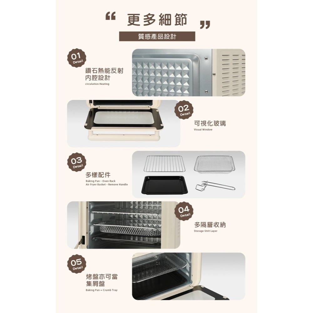現貨免運公司貨保固✨【NICONICO 多功能氣炸烤箱 16L NI-GB2307】氣炸鍋 大容量 電烤箱 烤箱 烘焙-細節圖11