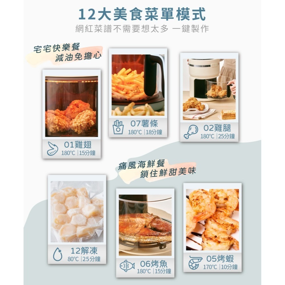 現貨公司貨保固【G-PLUS 樂透鍋 智慧玻璃氣炸鍋 GP-J02】玻璃氣炸鍋 氣炸料理 健康 氣炸鍋-細節圖3