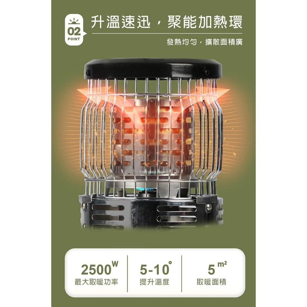 現貨免運公司貨保固✨【kokomo 卡式瓦斯取暖爐 KO-GH2333】抗風 暖 露營 保暖 電暖器 暖爐 免插電-細節圖4