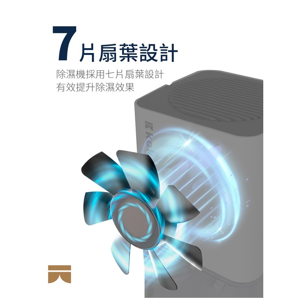 公司貨保固免運✨【kokomo 電子式美型冷光除濕機 KM-201】電子除濕機 氣氛燈 可水洗濾網 半導體冷凝技術-細節圖4