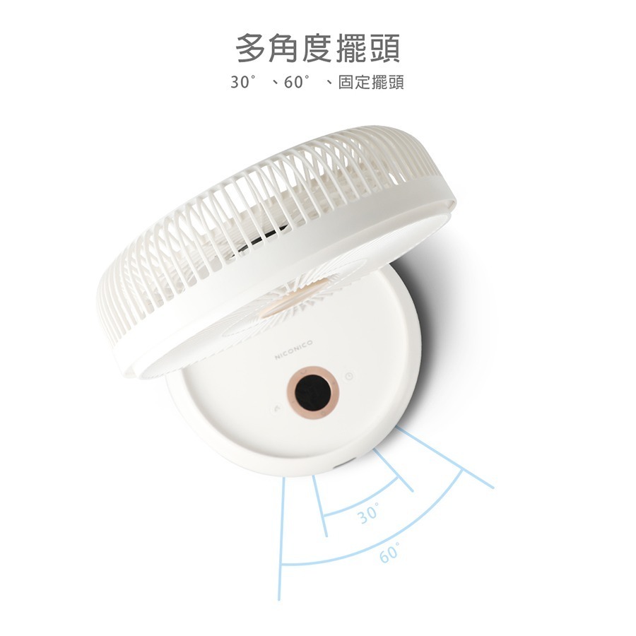 現貨免運公司貨保固✨【NICONICO 12吋DC觸控摺疊循環扇 NI-DC2403】風扇 無線 靜音 摺疊 遙控器-細節圖3