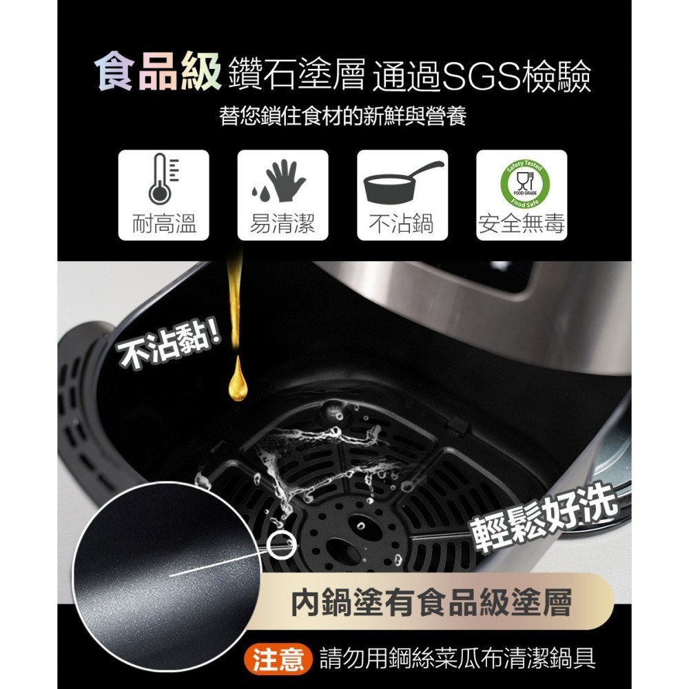 現貨免運全新保固【Glolux 健康陶瓷智能氣炸鍋 7.5L AF-7501】GLX6001AF 升級 認證│質感家電-細節圖3