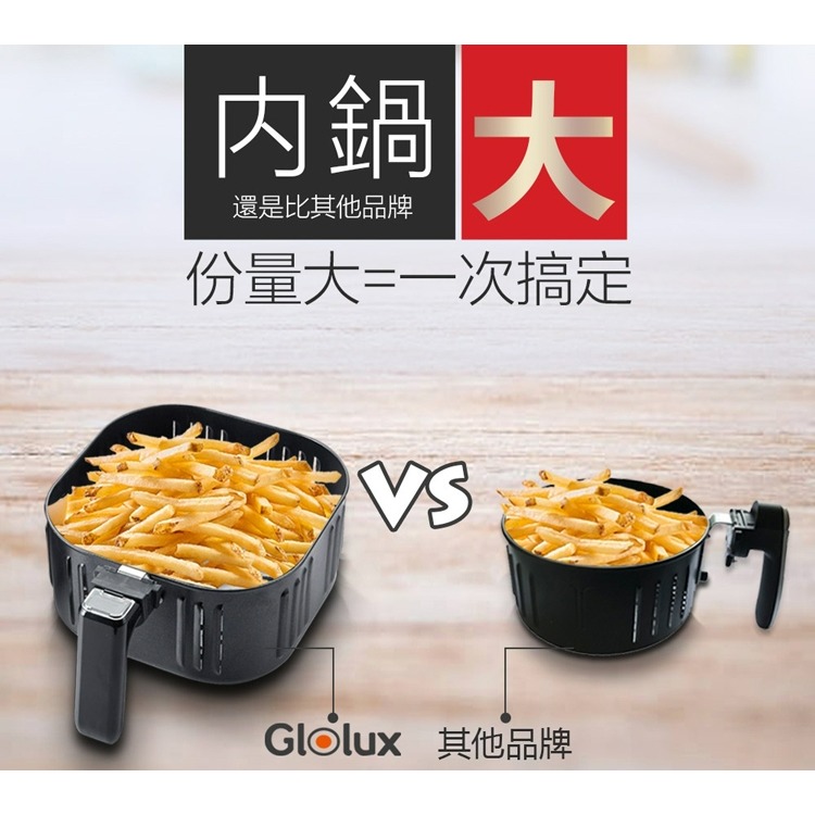 公司貨保固✨免運✨領券折價【Glolux 健康陶瓷智能氣炸鍋 7.5L GLX6001AF】亞馬遜熱銷 大容量 開發票-細節圖6