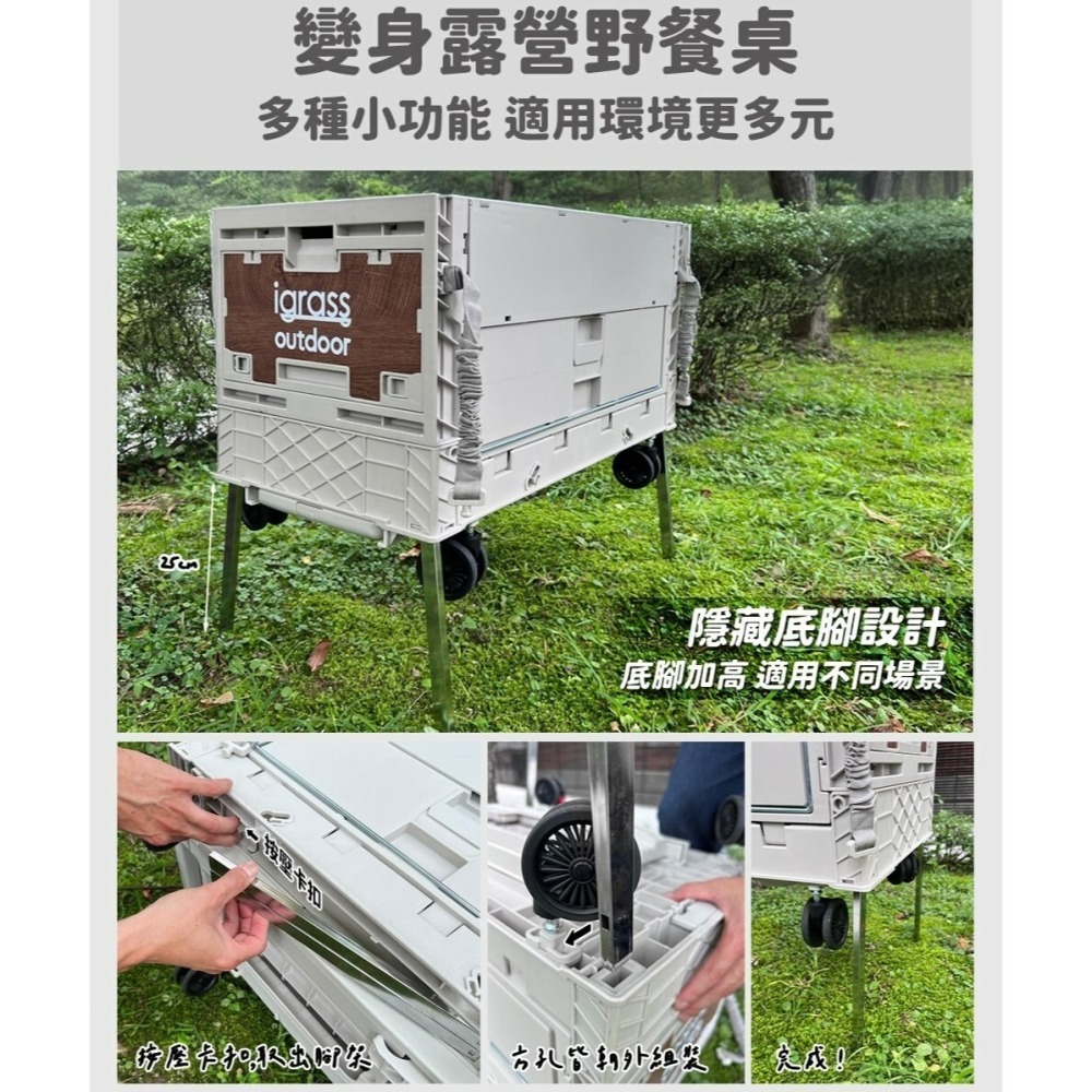 公司貨保固免運✨【igrass 多功能露營推車 IGS048】戶外折疊手推車 手拉車 摺疊小推車 野餐車 拉桿車 快遞車-細節圖6