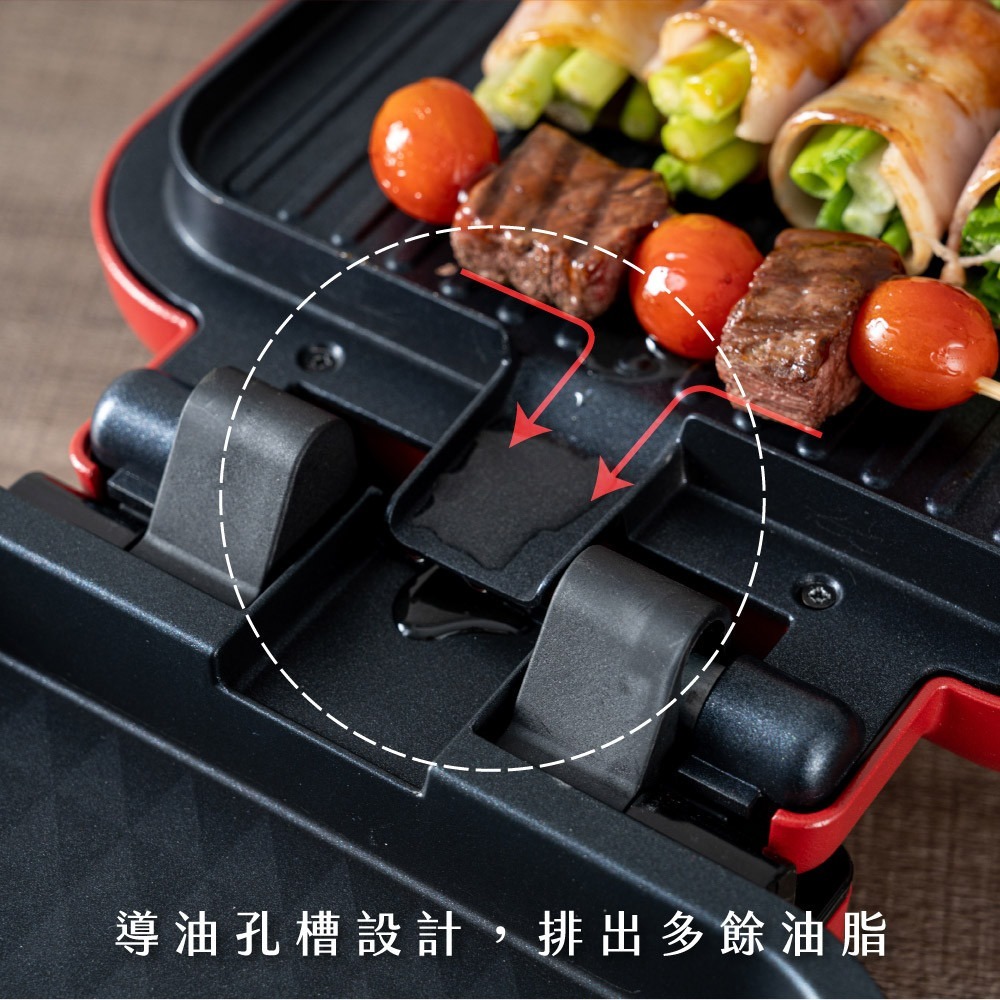 公司貨保固免運✨【KINYO 雙面折疊電烤盤 BP-604】烤盤 電烤盤 無煙烤盤 煎烤兩用 不沾電烤爐 多功能烤盤-細節圖7