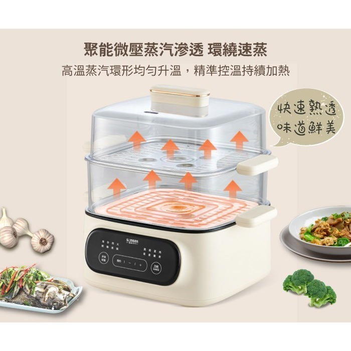 公司貨保固✨【SONGEN松井 多功能雙層智慧型蒸煮鍋 SG-1021MS(E)】蒸鍋 電鍋 料理鍋 奶瓶消毒鍋 預約-細節圖7