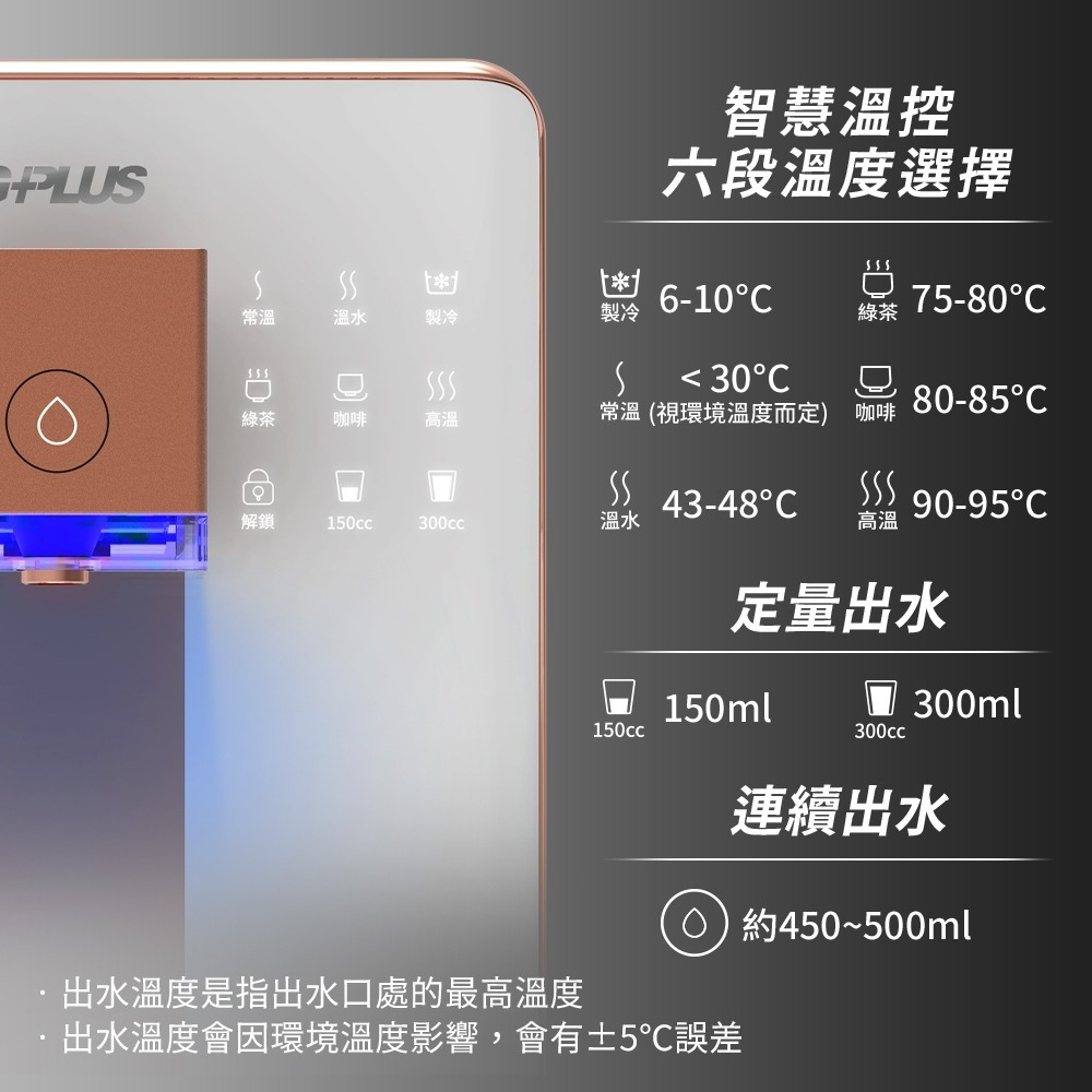 全新保固【G-PLUS 尊爵版 大製冷 RO濾淨瞬熱冰溫熱開飲機 GP-W03CR】GP-W02HR升級 質感家電-細節圖3