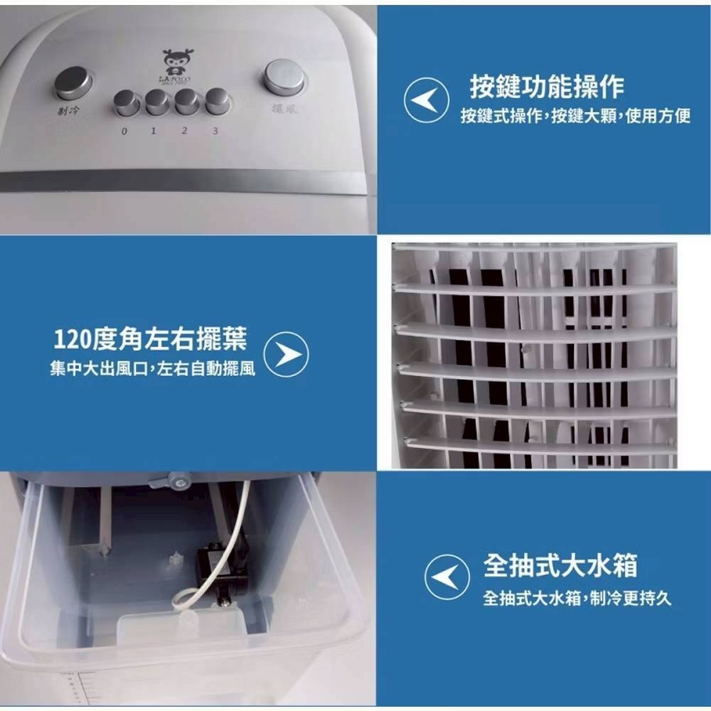 現貨公司貨保固✨【LAPOLO 三段速低噪音快涼水冷扇 7L LA-6507】冰涼扇 夏天 移動 循環扇 電扇-細節圖5