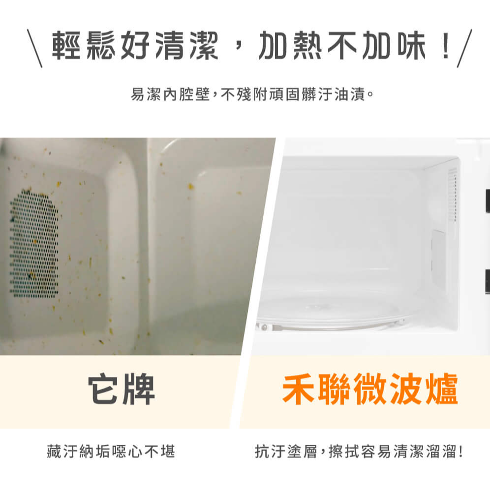 全新現貨✨【HERAN禾聯 20公升 轉盤式微波爐 HMO-20MD01T】5段火力 快速解凍 低輻射 定時 公司貨發票-細節圖8