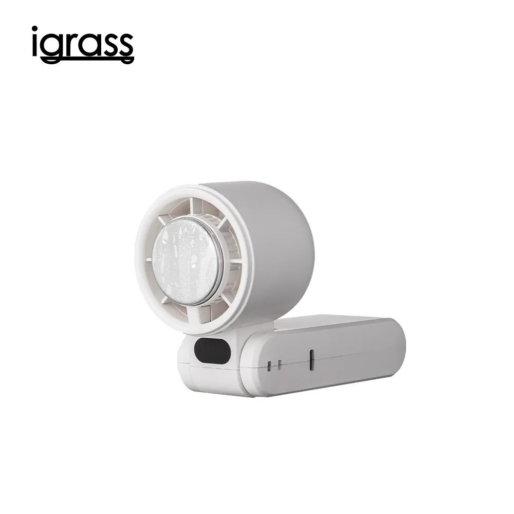 現貨秒出有保固✨【igrass 折疊制冷式強力靜音風扇 IGS057】冰鎮 LED電量 風力顯示 手持風扇 掛頸 充電-細節圖10