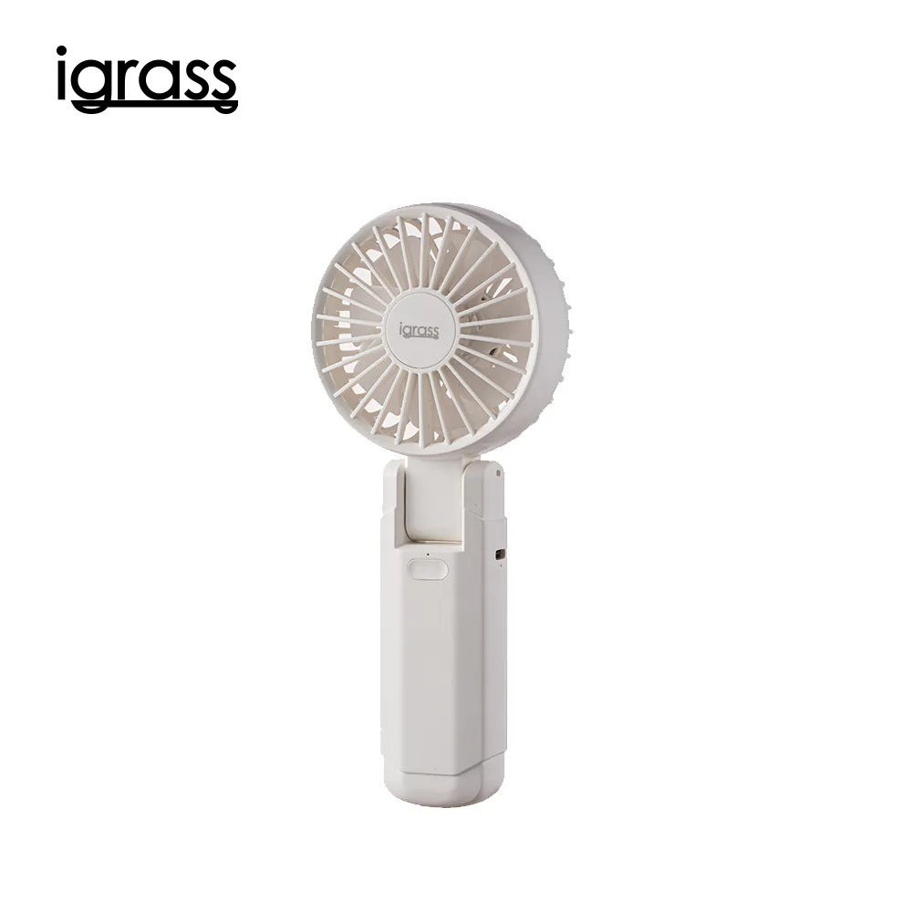 最新款✨公司貨保固【igrass 摺疊雙扇葉強力靜音風扇 IGS058】渦輪雙扇葉 輕量 手持風扇 掛頸 小風扇 充電-規格圖9