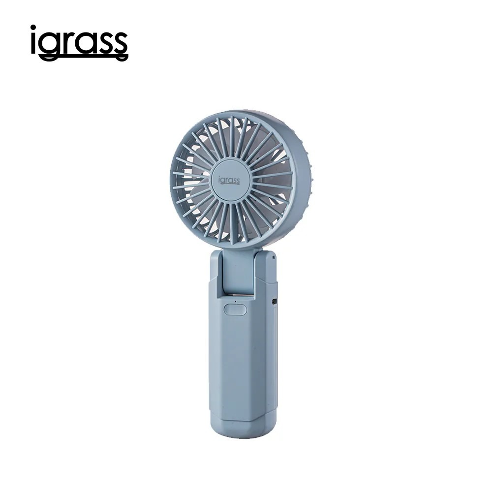 最新款✨公司貨保固【igrass 摺疊雙扇葉強力靜音風扇 IGS058】渦輪雙扇葉 輕量 手持風扇 掛頸 小風扇 充電-規格圖9