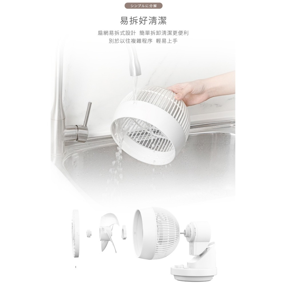 現貨免運公司貨保固✨【NICONICO 7吋 易拆式陀螺循環扇 NI-GS2506】可拆清潔  四季扇 桌扇 風扇 擺頭-細節圖4