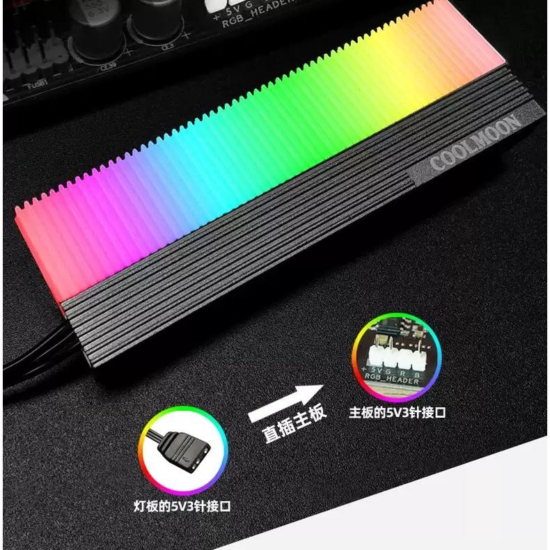 ~協明~ infotec INF-CM-M2 M.2 2280 SSD散熱片 5V A-RGB 固態硬盤用-細節圖4