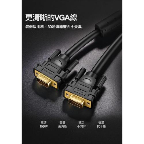 ~協明~ 綠聯 VGA傳輸線 VGA 公對公 1.5米 11630