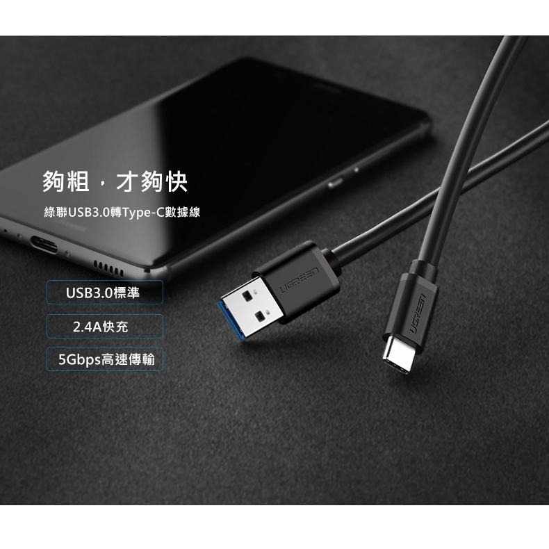 ~協明~ 綠聯 0.5M USB3.0 Type-C 快充 充電線 傳輸線 20881-細節圖2