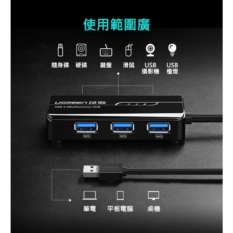 ~協明~ 綠聯 3 Port USB3.0集線器+GigaLAN網路卡 支援任天堂SWITCH遊戲機 20265-細節圖4