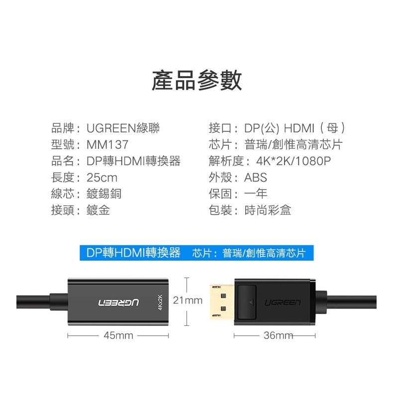 ~協明~ 綠聯 DP轉HDMI轉換器/DisplayPort to HDMI轉換器 4K旗艦版 40363-細節圖7