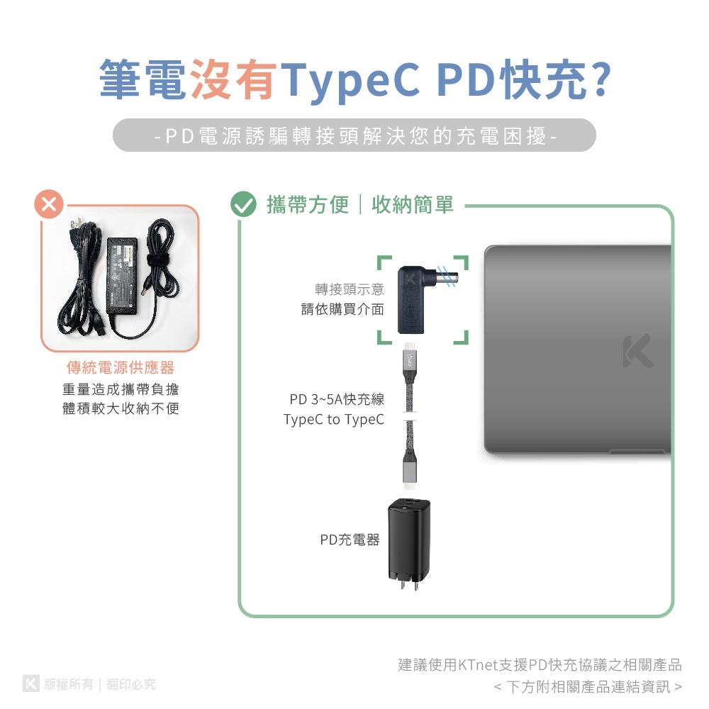 ~協明~ TYPE-C母轉DC公 PD電源誘導頭 5A 誘導晶片 轉接頭 筆電電源線轉接頭-細節圖4