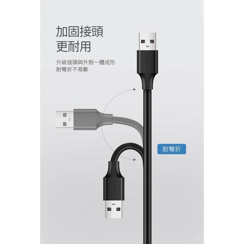 ~協明~ 綠聯 USB 2.0A公對A母鍍鎳成型款 圓線 黑色 10315 10314 10317 10318-細節圖4