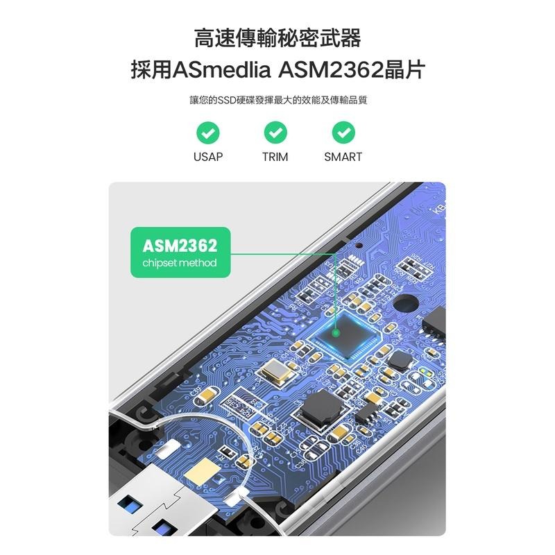 ~協明~ 綠聯 M.2 SSD硬碟外接盒 Type-C/USB3.0二合一NVME版 70532-細節圖4