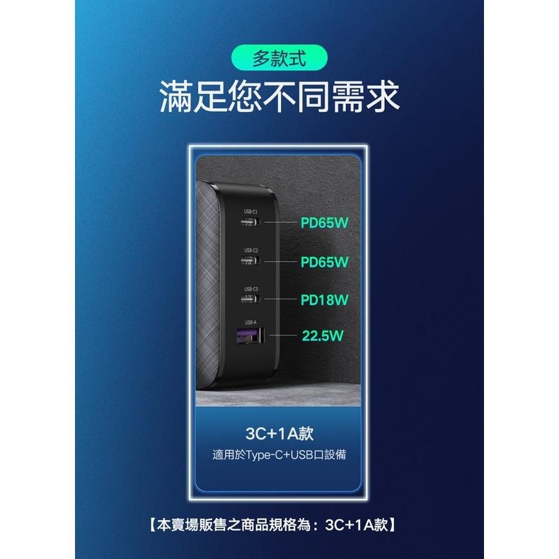 ~協明~ 綠聯 GaN氮化鎵充電器 Type-C 90W 100W 140W  3C1A 快充版-細節圖3