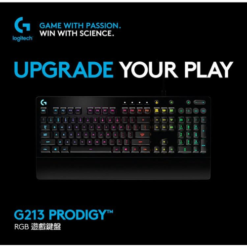 ~協明~ Logitech 羅技 G213 PRODIGY RGB遊戲鍵盤 可使用羅技遊戲軟體進行自訂