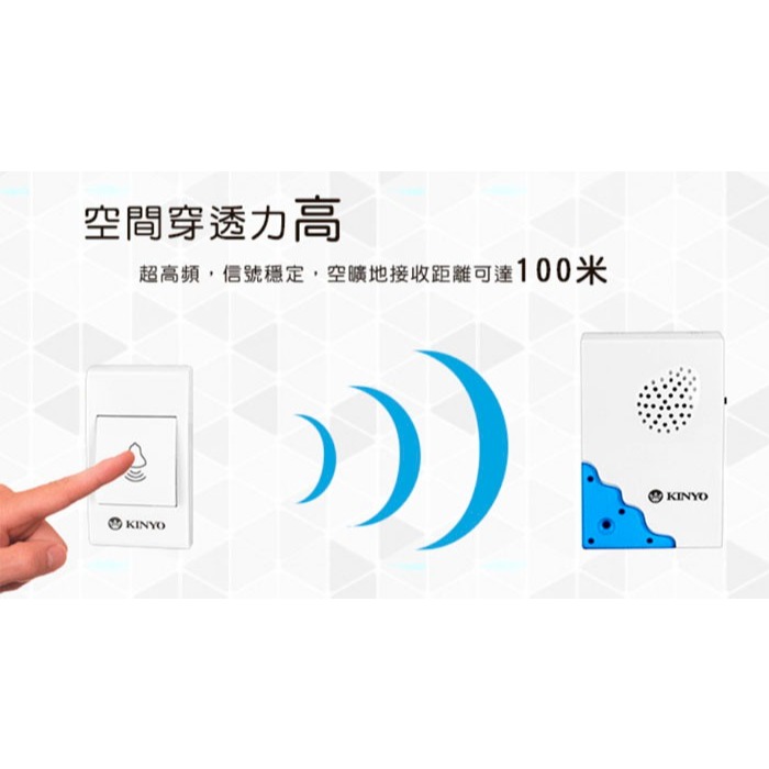 協明~ KINYO 直流式遠距離無線門鈴 DB-371 / 無線安裝設計，免除接線帶來的不便-細節圖7