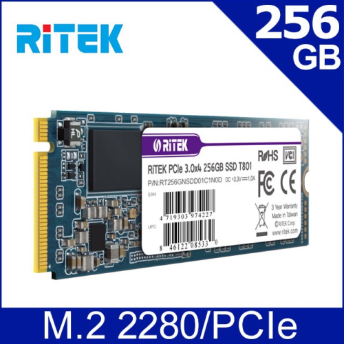 ~協明~ RITEK錸德 T801 256GB M2 2280/PCI-E SSD固態硬碟