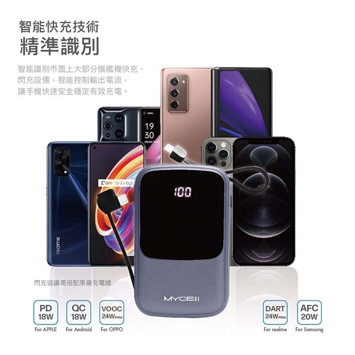 ~協明~ MYCELL 24W PD&VOOC 全協議閃充 10000mAh行動電源-細節圖3