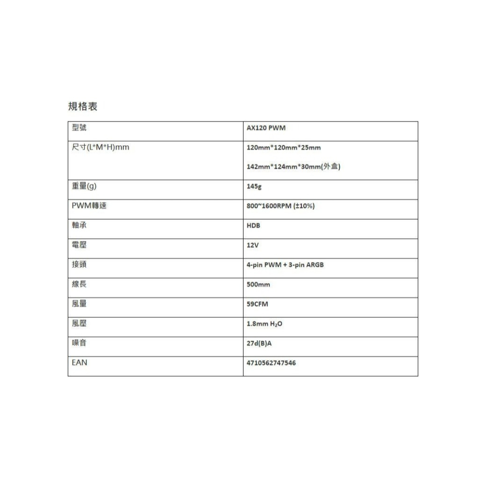 ~協明~ MONTECH 君主 AX120 RX120 PWM 120mm 靜音風扇-細節圖5