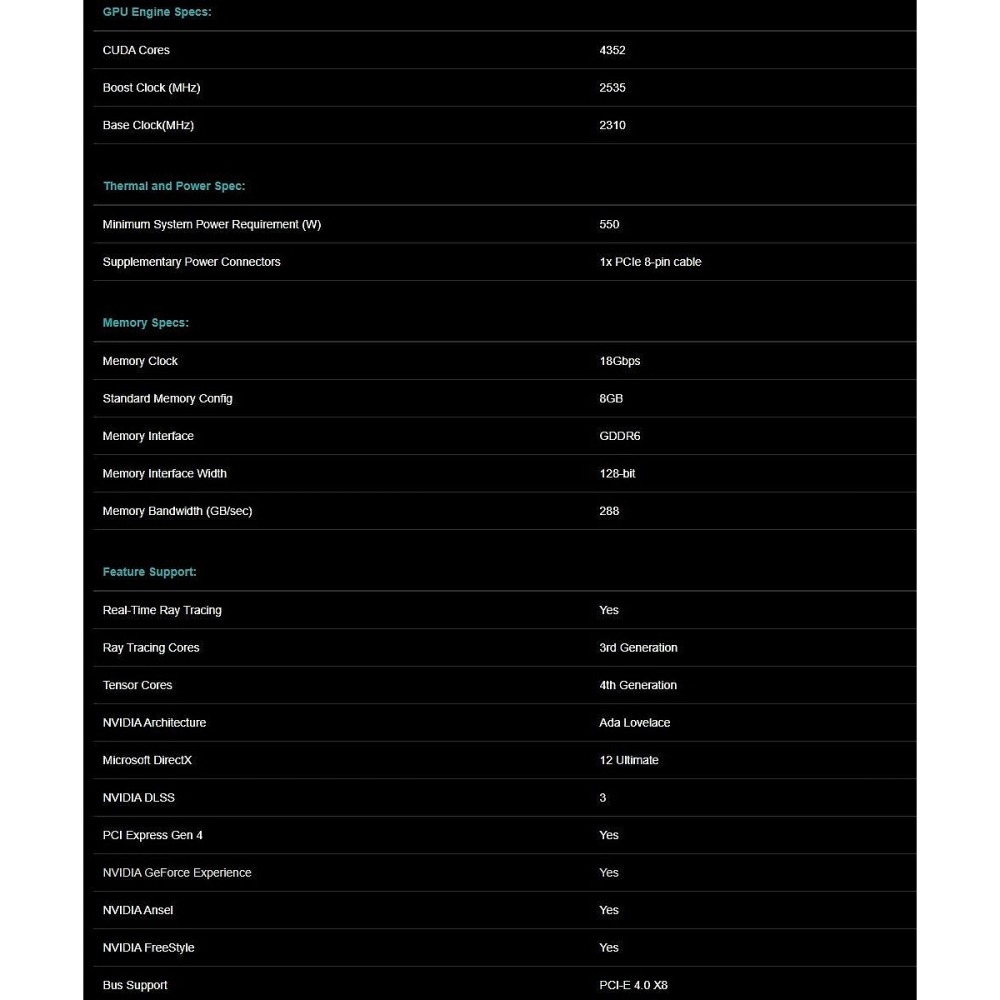 ~協明~ INNO3D RTX 4060 Ti 8GB TWIN X2 顯示卡 雙風扇設計 全新註冊四年保固-細節圖6