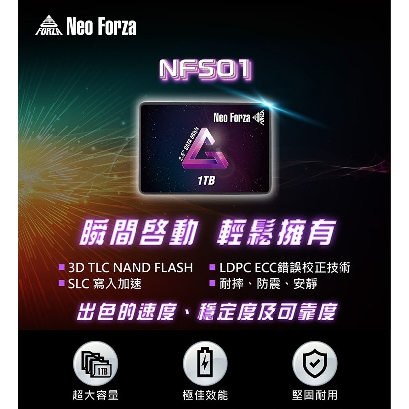 ~協明~ Neo Forza 凌航 NFS01 256G 512G 2.5吋 SATAⅢ 固態硬碟-細節圖2