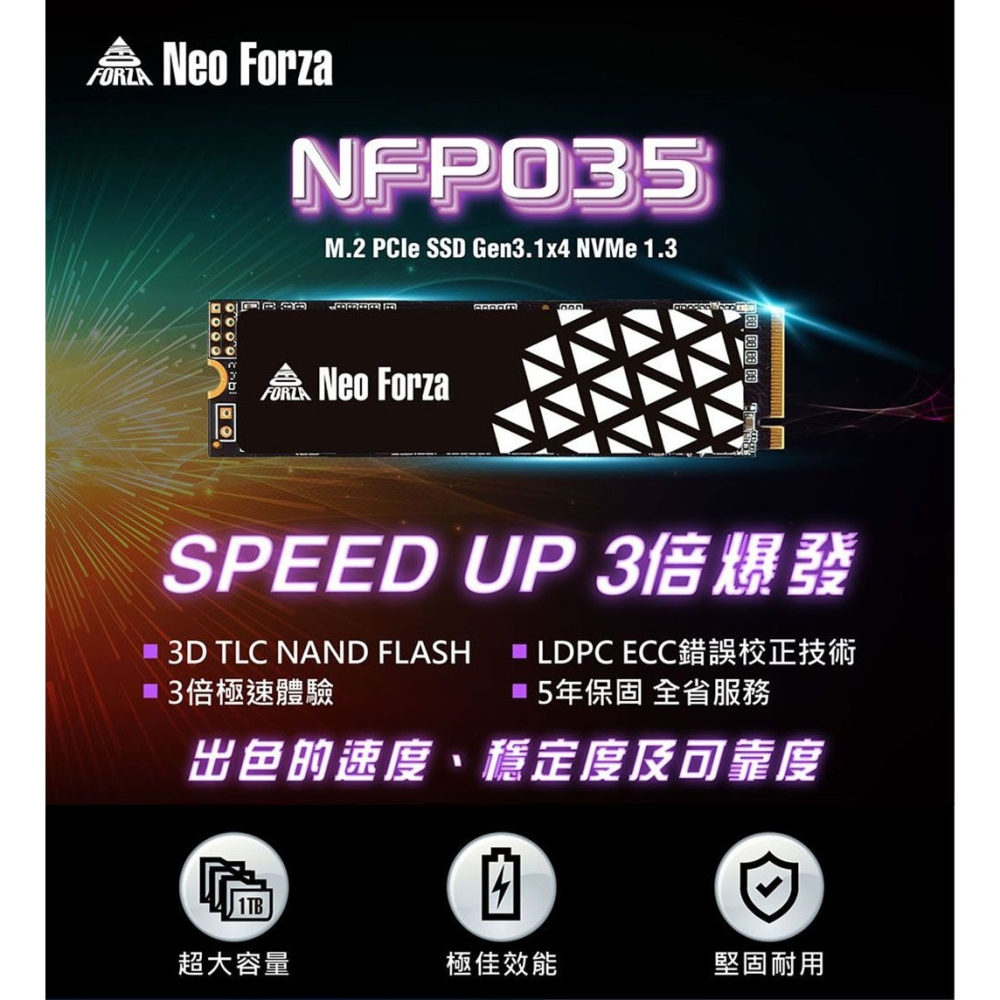 ~協明~ Neo Forza 凌航 NFP035 256GB 512GB Gen3 PCIe SSD固態硬碟-細節圖2