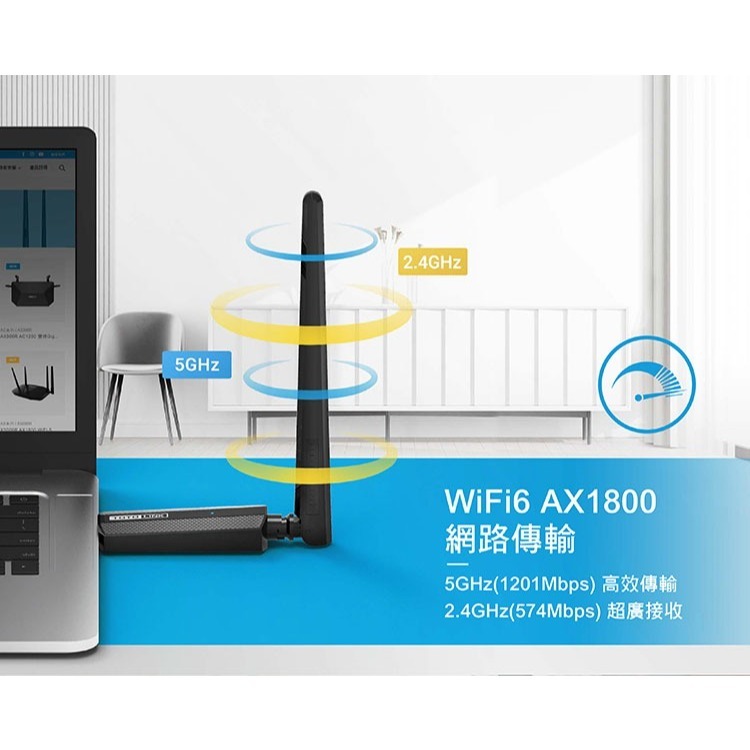 ~協明~ TOTOLINK X6100UA AX1800 WiFi 6 USB 無線網卡-細節圖3