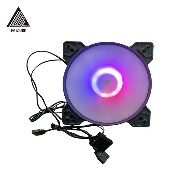 內圈發光 ARGB 5V風扇 黑