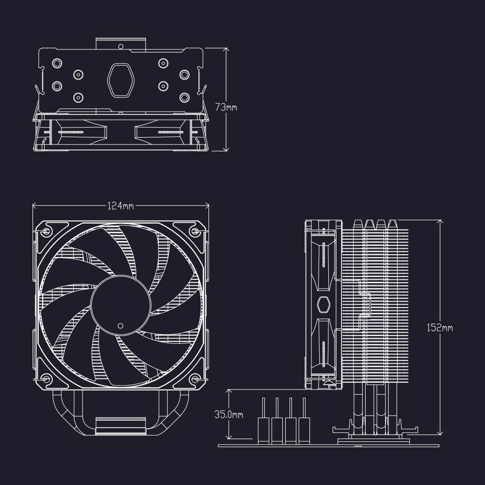 ~協明~ 酷碼 Cooler Master Hyper 212 Spectrum V3 散熱器-細節圖9