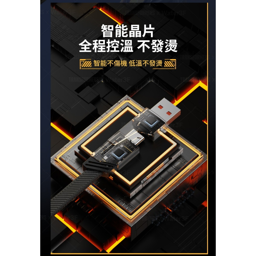 ~協明~ TRANSFORMERS 變形金剛 四合一 鋅合金快速充電線1公尺-細節圖8