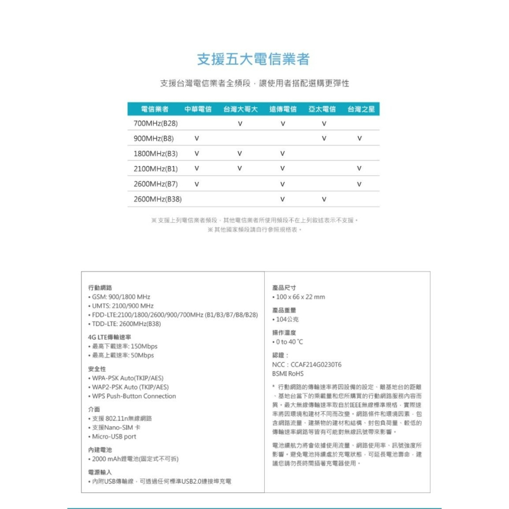 ~協明~ D-Link 友訊 DWR-932C 4G LTE可攜式無線路由器 行動分享器-細節圖6
