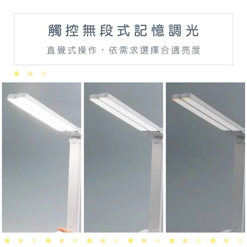 ~協明~ KINYO 雙燈頭折疊LED檯燈 PLED-4180 照明燈-細節圖4