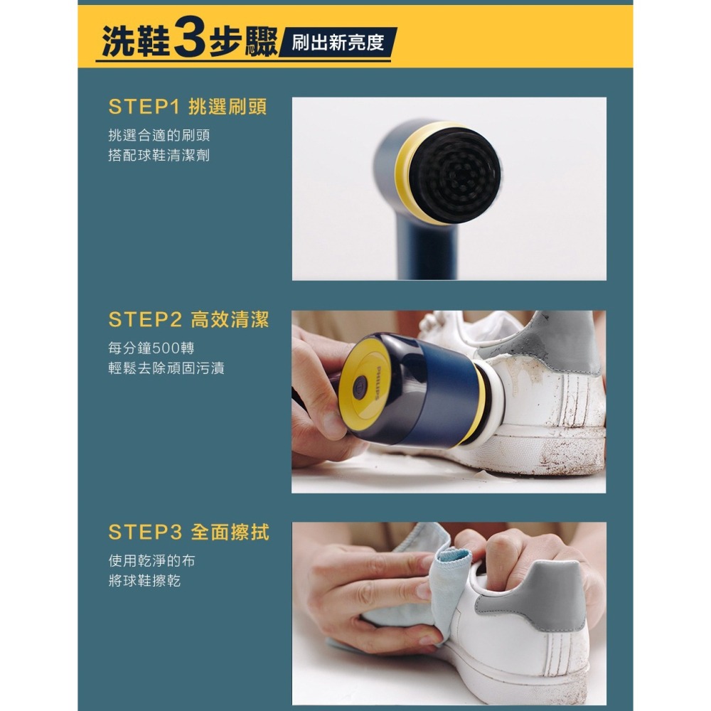 飛利浦小旋風電動洗鞋機(GCA1000/60)-細節圖5