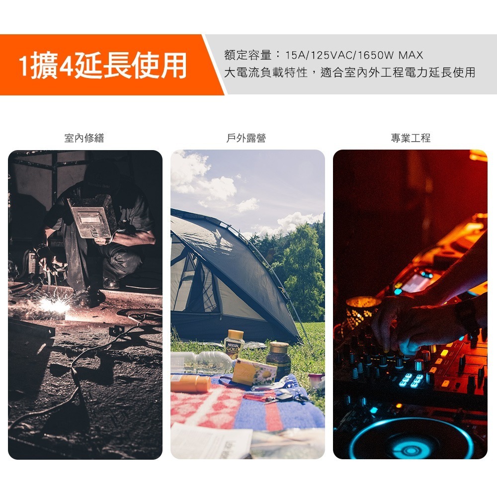 ~協明~ 群加 Powersync 3P 4開4插工業用輪座延長線/動力線/10m TX44F310-細節圖10