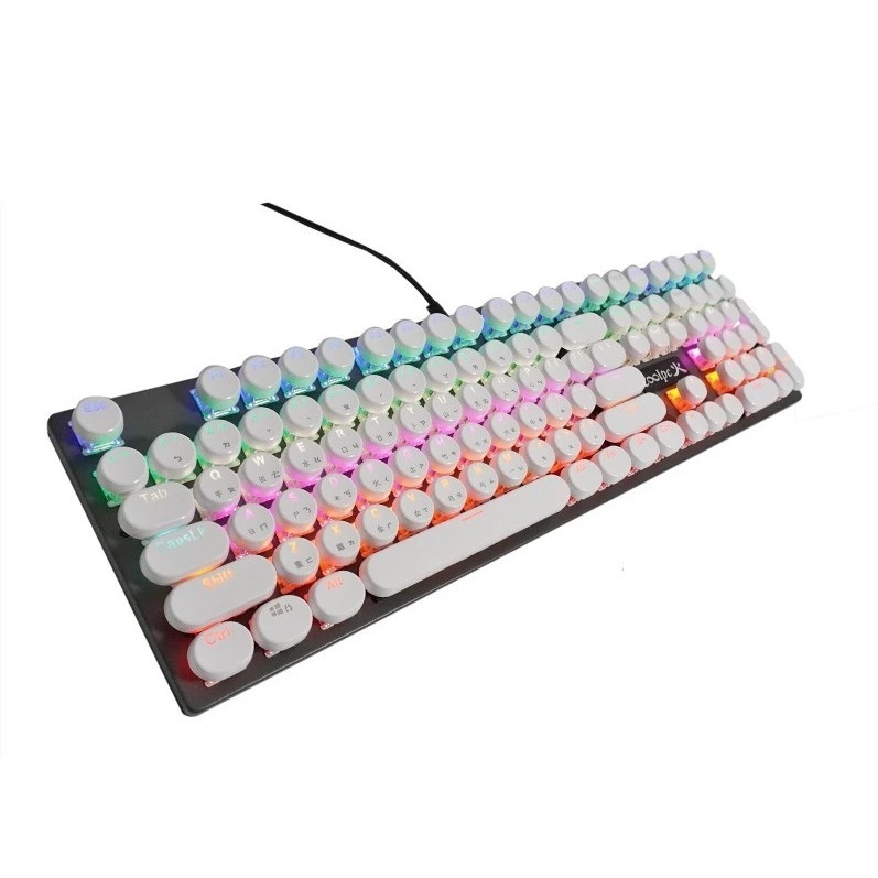 ~協明~ 火 機械式鍵盤 復古打字機白帽+方黑帽/中文 青軸-細節圖2