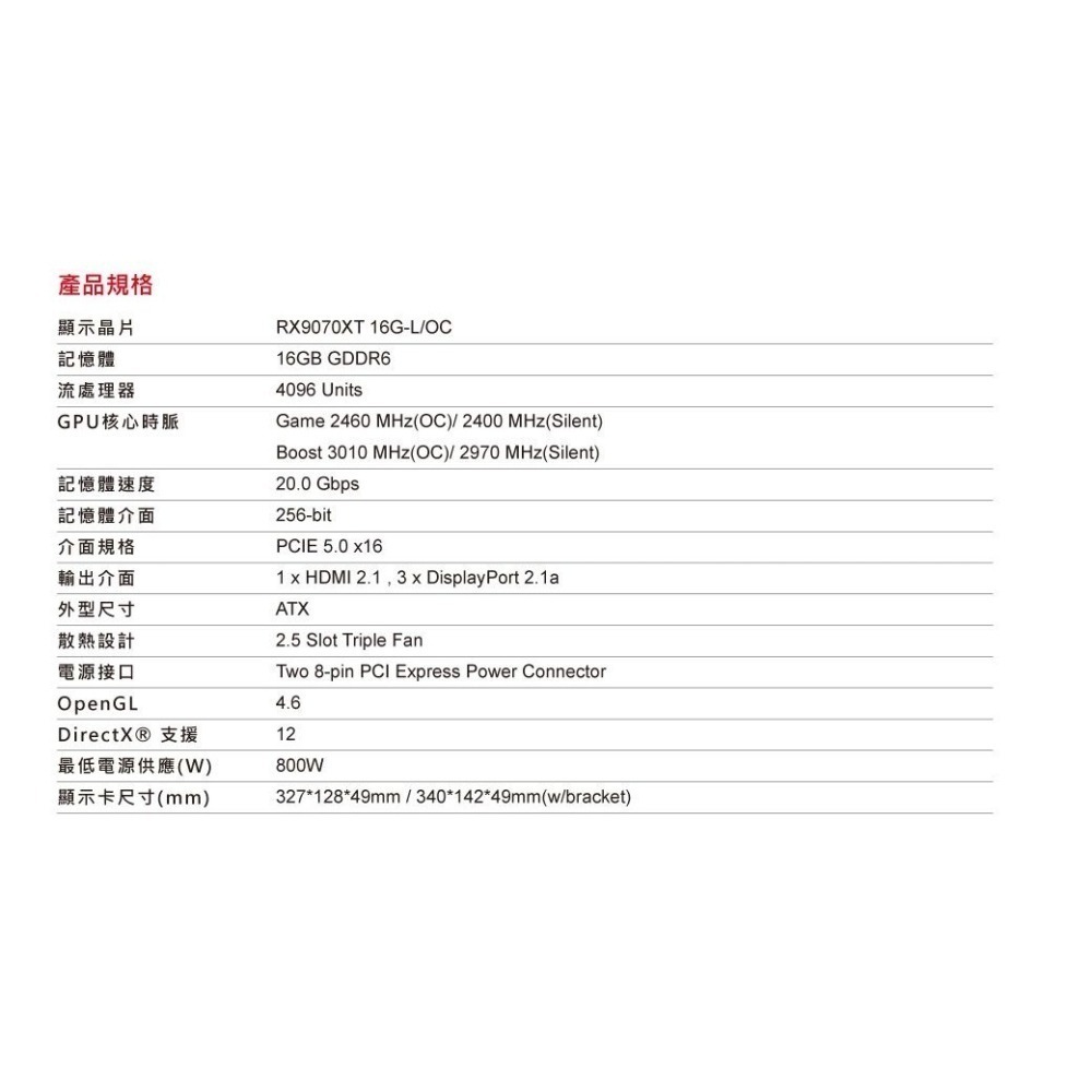 ~協明~ 撼訊Hellhound RX9070XT 16G-L/OC 16G GDDR6 顯示卡-細節圖5