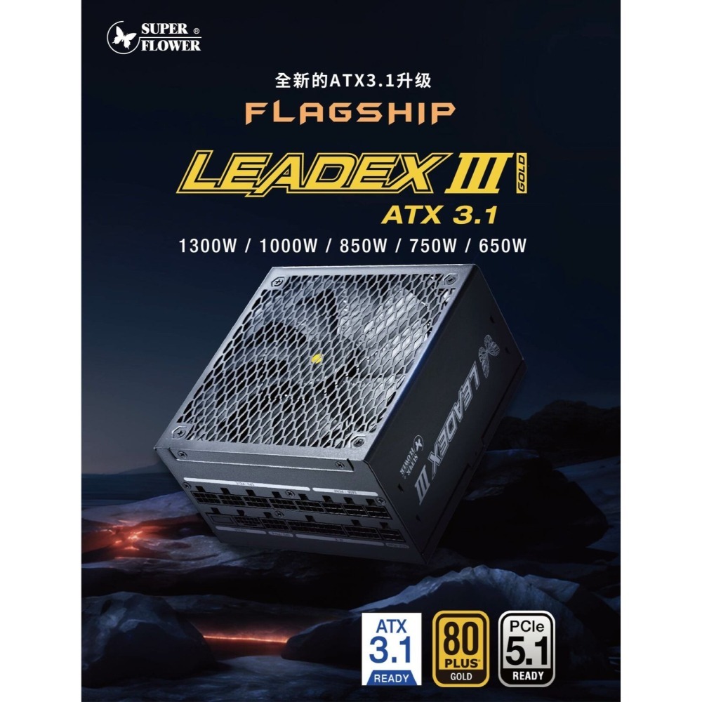 ~協明~ 振華 LEADEX III GE 850W 雙8 金牌 全模 10年保固 ATX3.1 電源供應器-細節圖3