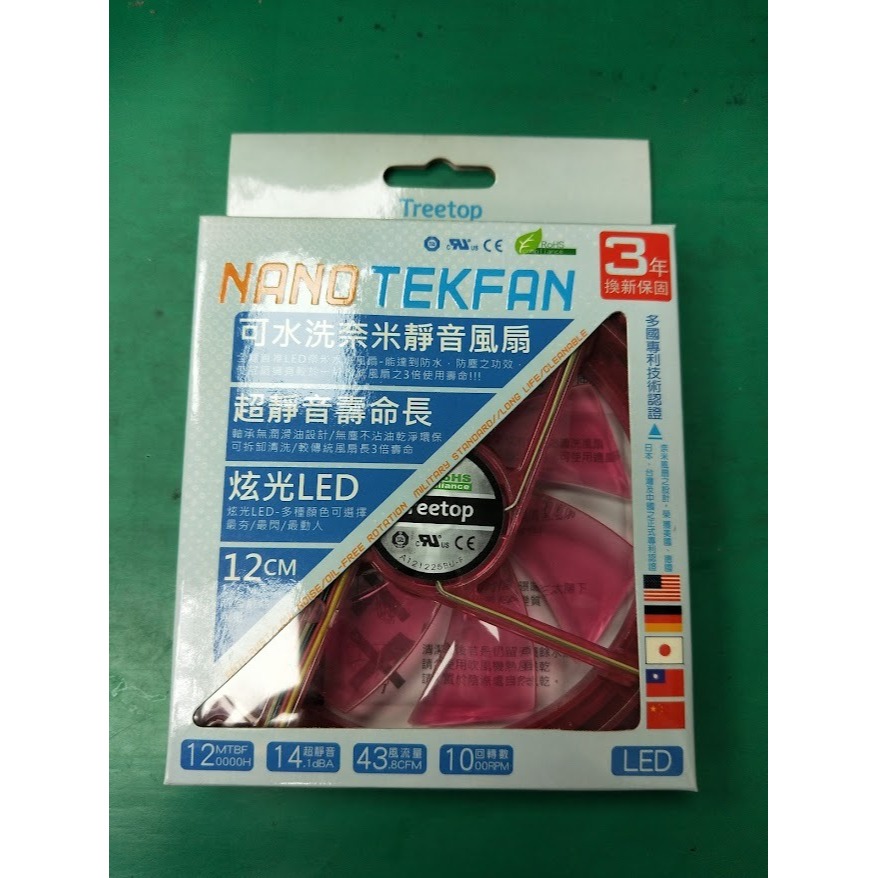 ~協明~ NANO TEKFAN 可水洗奈米靜音風扇 12公分 炫光 LED-規格圖4