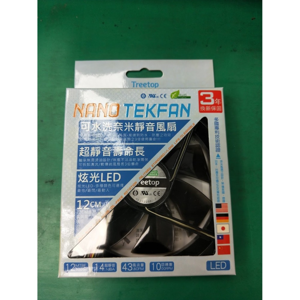 ~協明~ NANO TEKFAN 可水洗奈米靜音風扇 12公分 炫光 LED-規格圖4